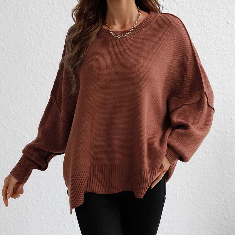 Casual Knitted Sweater in Solid Color