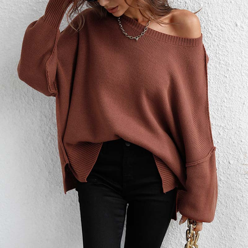 Casual Knitted Sweater in Solid Color