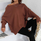Casual Knitted Sweater in Solid Color