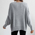 Casual Knitted Sweater in Solid Color