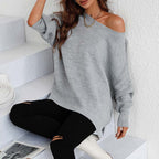 Casual Knitted Sweater in Solid Color
