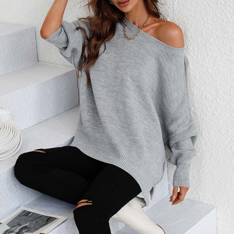 Casual Knitted Sweater in Solid Color