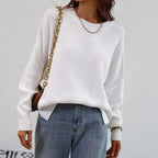 Casual Knitted Sweater in Solid Color