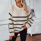 Casual Striped Knitted Sweater