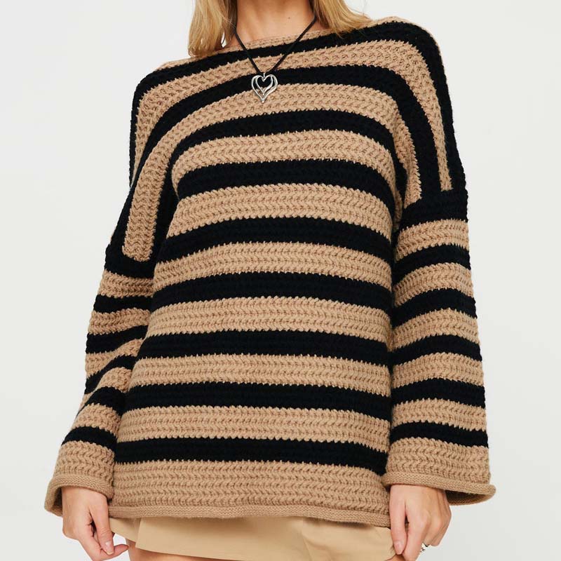 Casual Striped Knitted Sweater
