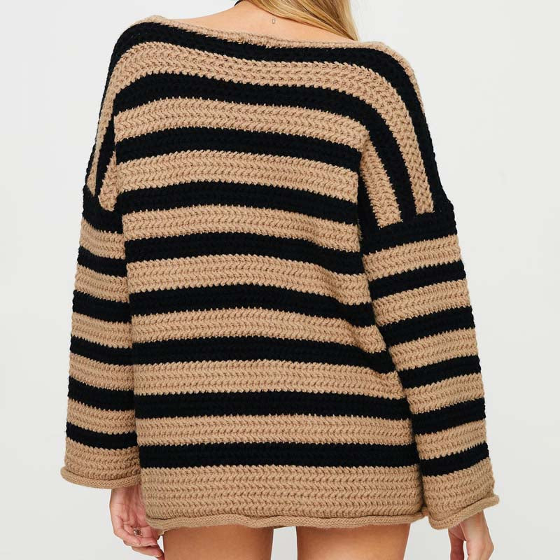 Casual Striped Knitted Sweater