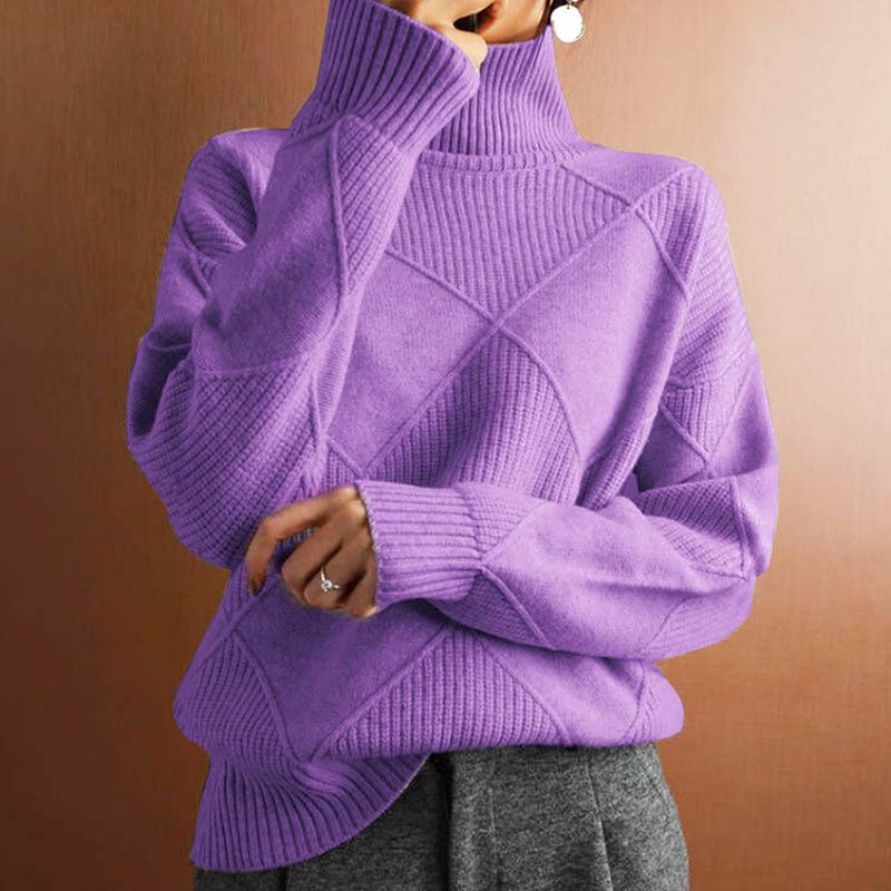 Casual Knitted Sweater in Solid Color