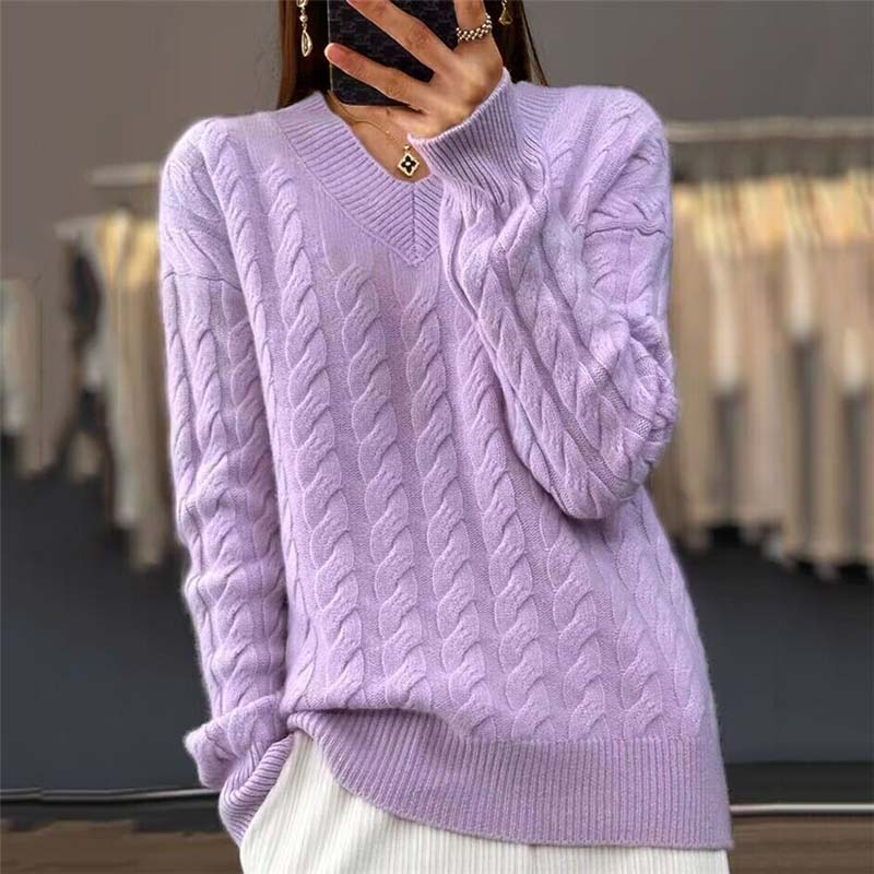 Casual Cable Knit Sweater