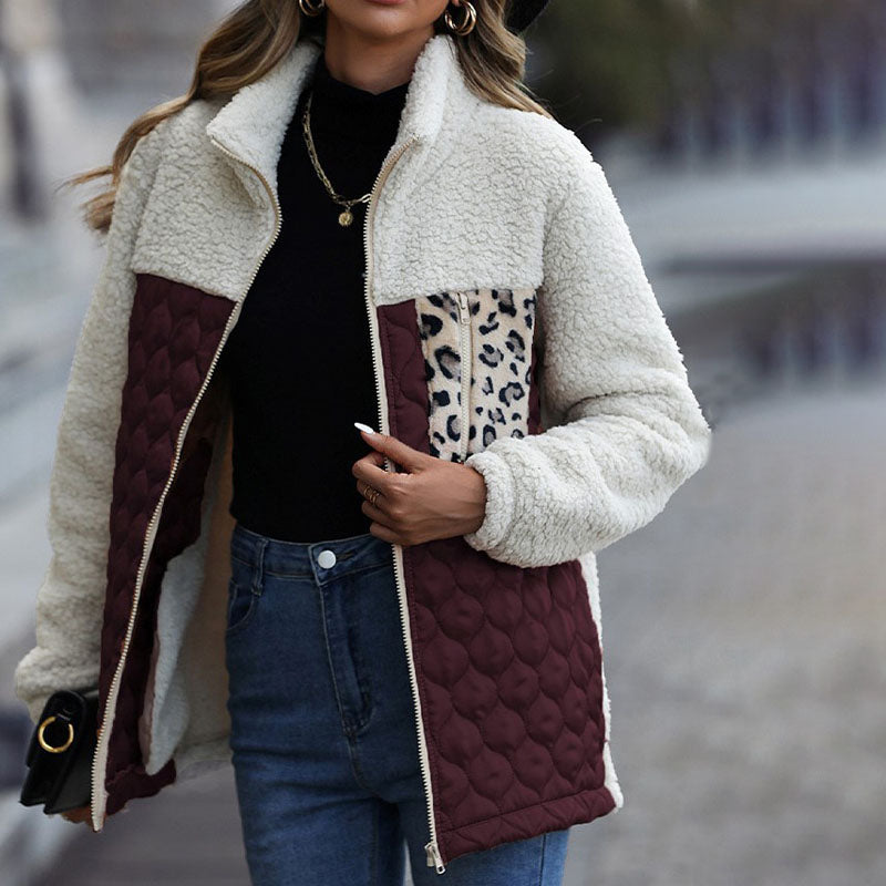 Patchwork Warm Plush Jacket
