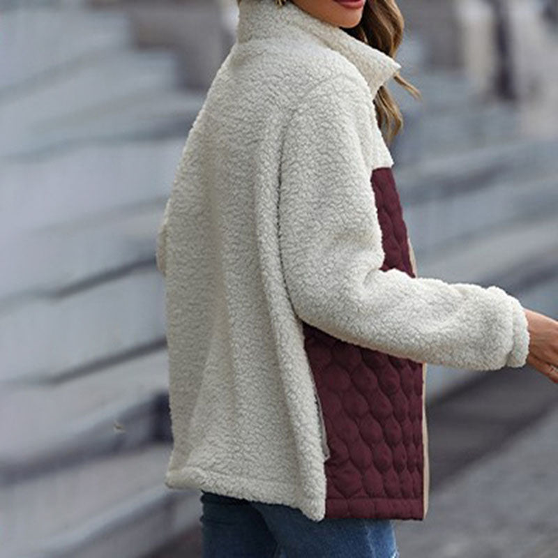 Patchwork Warm Plush Jacket