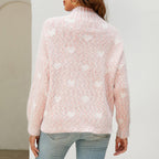 Casual Heart Knitted Sweater