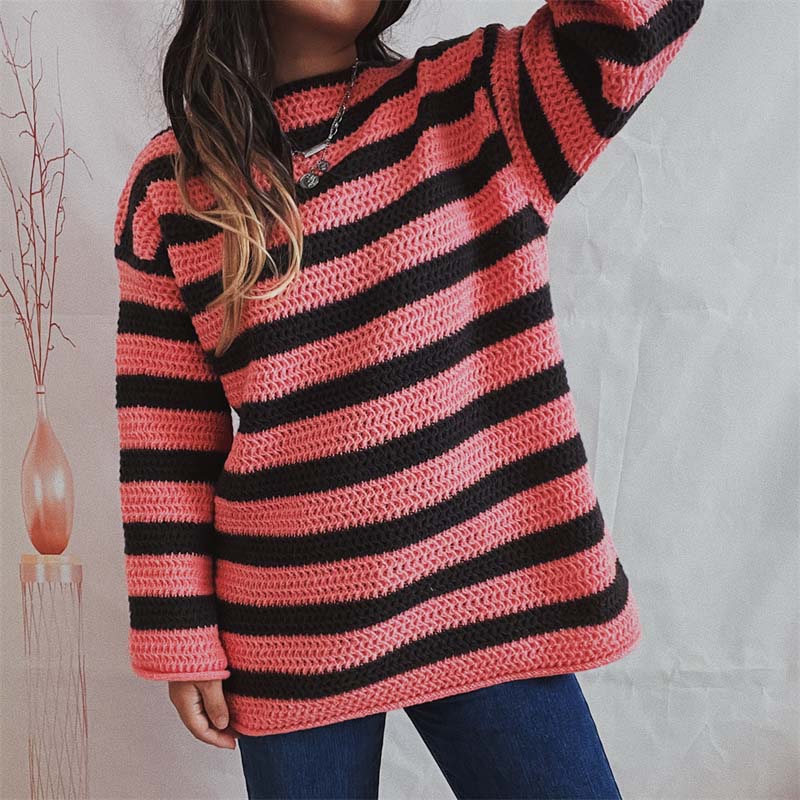 Casual Striped Knitted Sweater