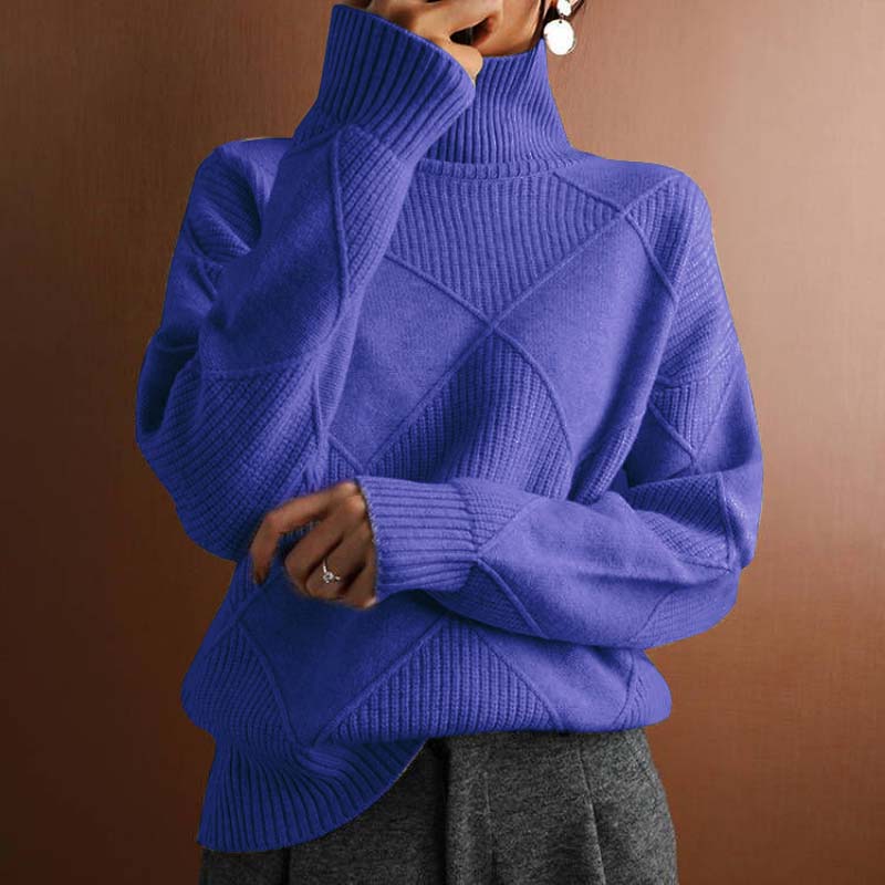 Casual Knitted Sweater in Solid Color