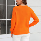 Casual Knitted Sweater in Solid Color