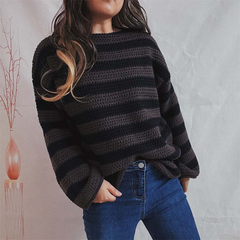 Casual Striped Knitted Sweater