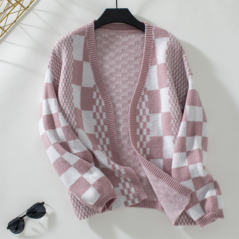 Casual Checked Knitted Vest