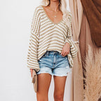 Casual Striped Knitted Sweater