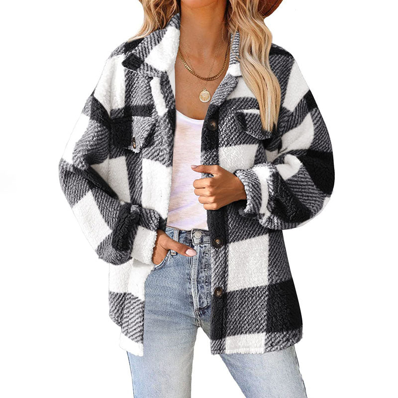 Casual Warm Checked Jacket