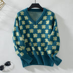 Casual Flower Knitted Sweater