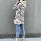 Casual Checked Jacket with Hood