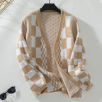Casual Checked Knitted Vest