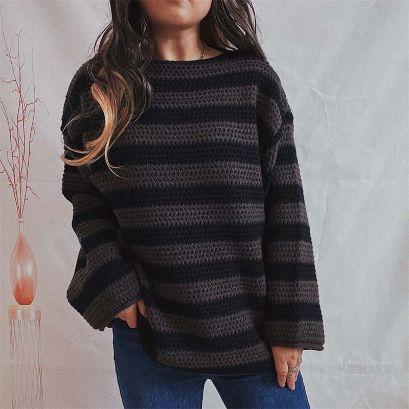 Casual Striped Knitted Sweater