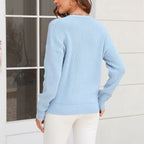 Casual Knitted Sweater in Solid Color