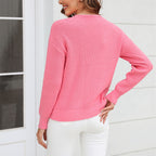 Casual Knitted Sweater in Solid Color