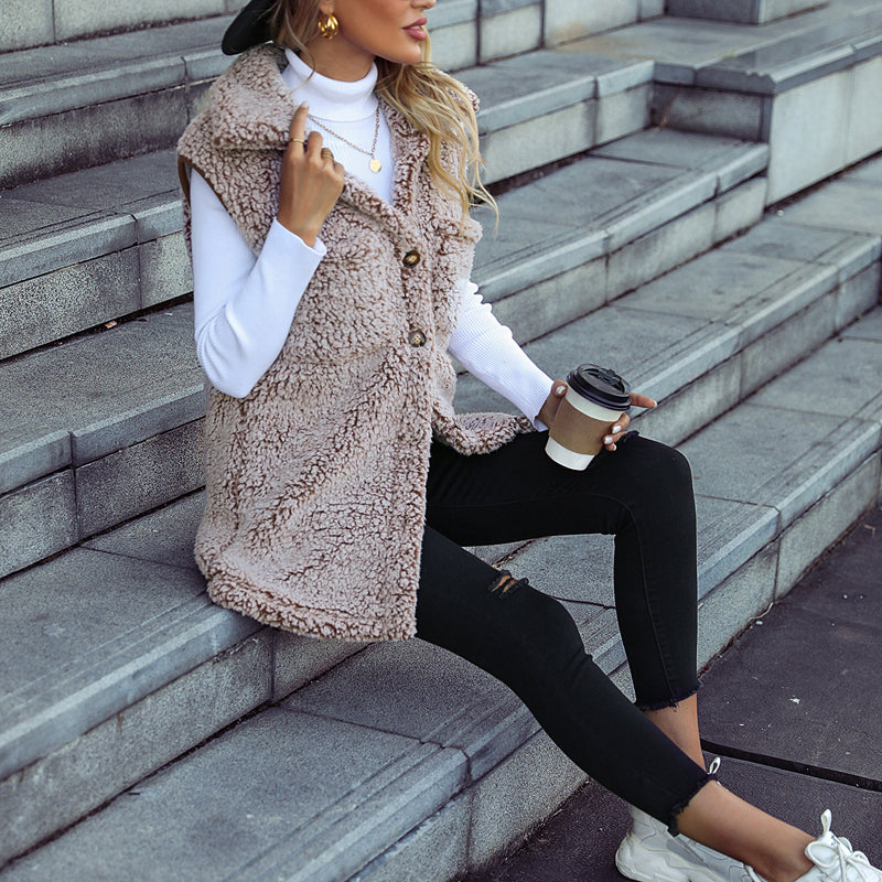 Casual Plush Vest