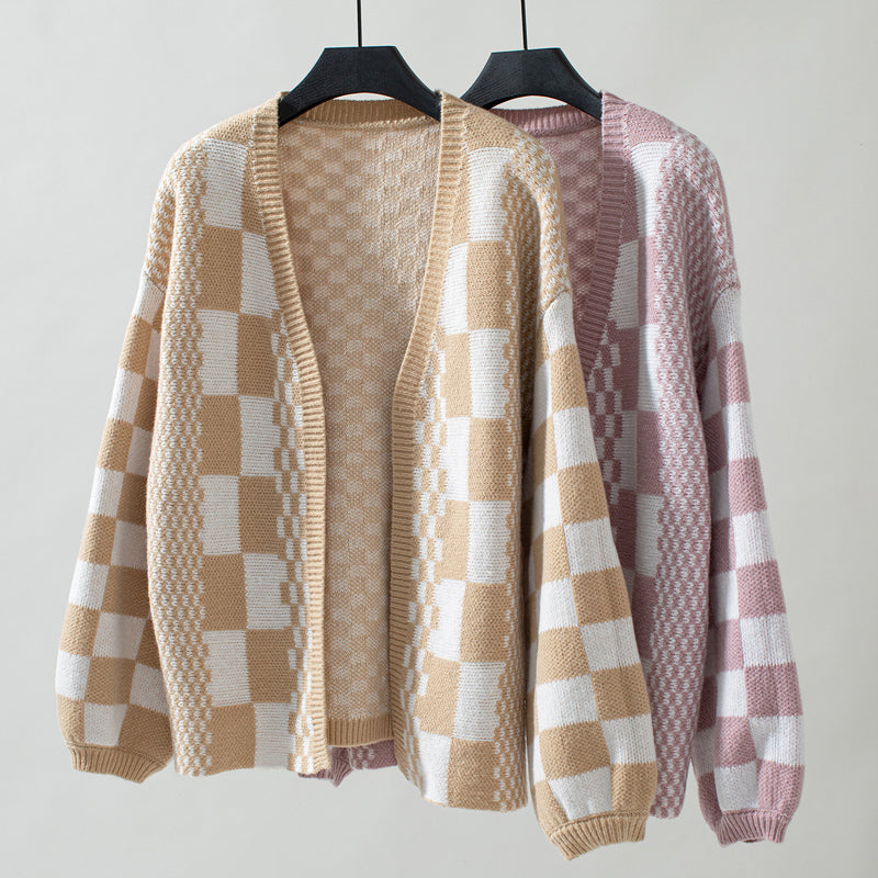 Casual Checked Knitted Vest