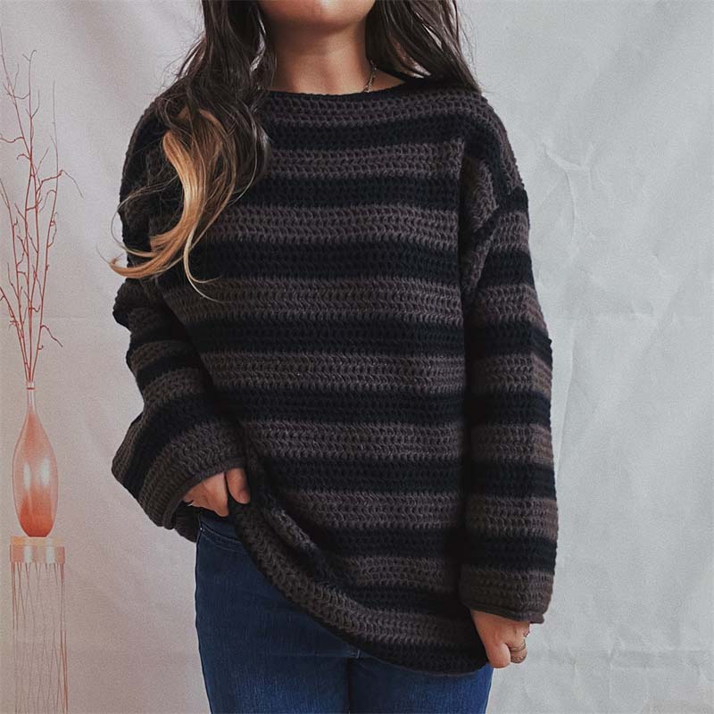 Casual Striped Knitted Sweater