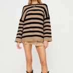 Casual Striped Knitted Sweater