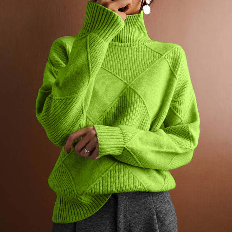 Casual Knitted Sweater in Solid Color