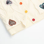 Heart Embroidered Knitted Vest