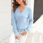 Casual Knitted Sweater in Solid Color