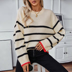 Casual Striped Knitted Sweater