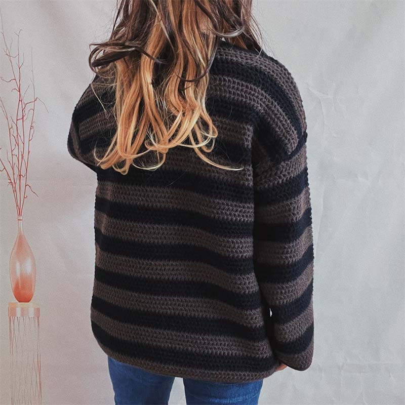 Casual Striped Knitted Sweater