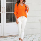 Casual Knitted Sweater in Solid Color
