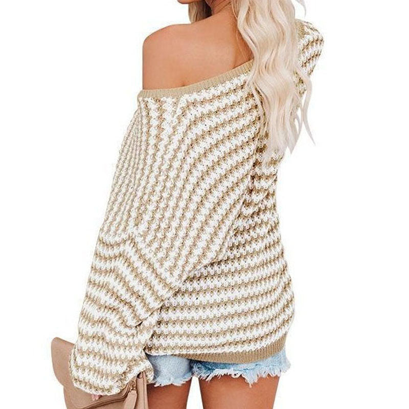 Casual Striped Knitted Sweater