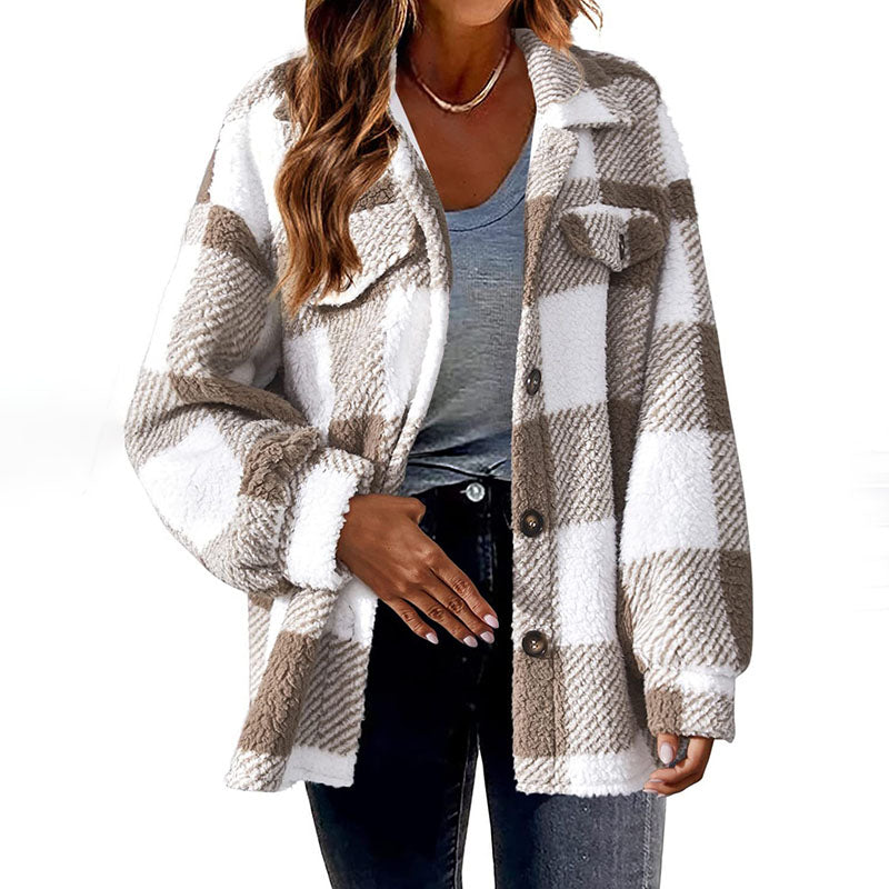 Casual Warm Checked Jacket