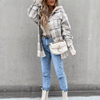 Casual Checked Jacket with Hood
