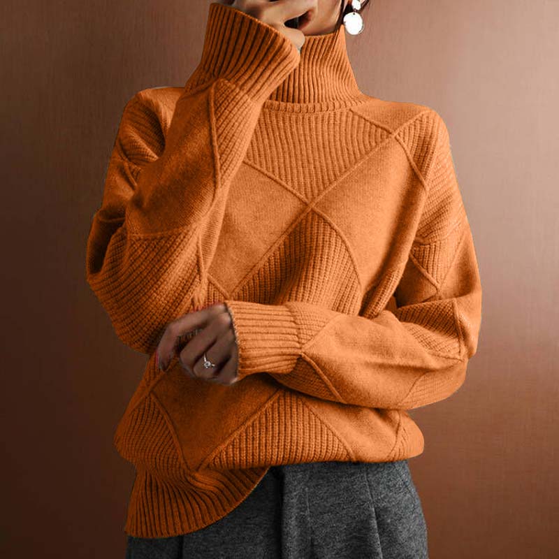 Casual Knitted Sweater in Solid Color
