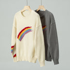 Casual Rainbow Knitted Sweater