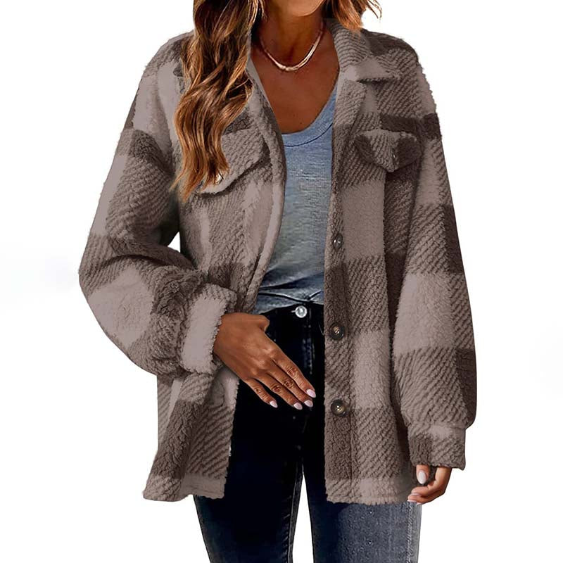 Casual Warm Checked Jacket
