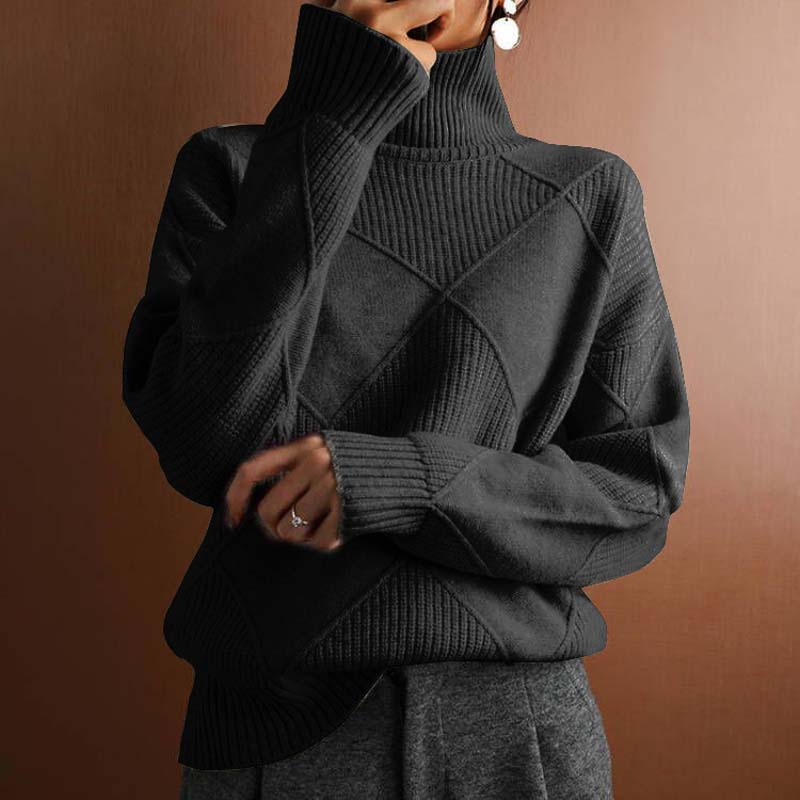 Casual Knitted Sweater in Solid Color
