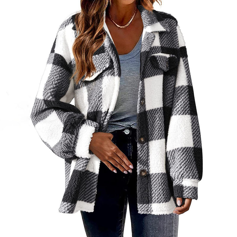 Casual Warm Checked Jacket