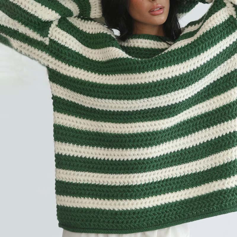 Casual Striped Knitted Sweater