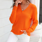 Casual Knitted Sweater in Solid Color