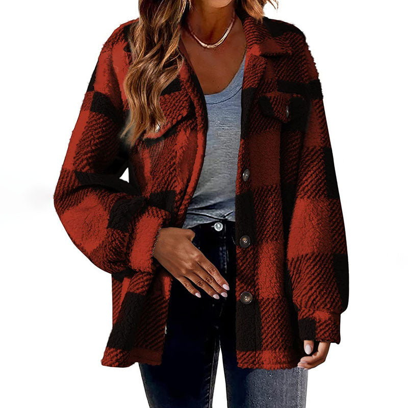 Casual Warm Checked Jacket