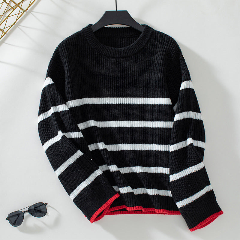 Casual Striped Knitted Sweater